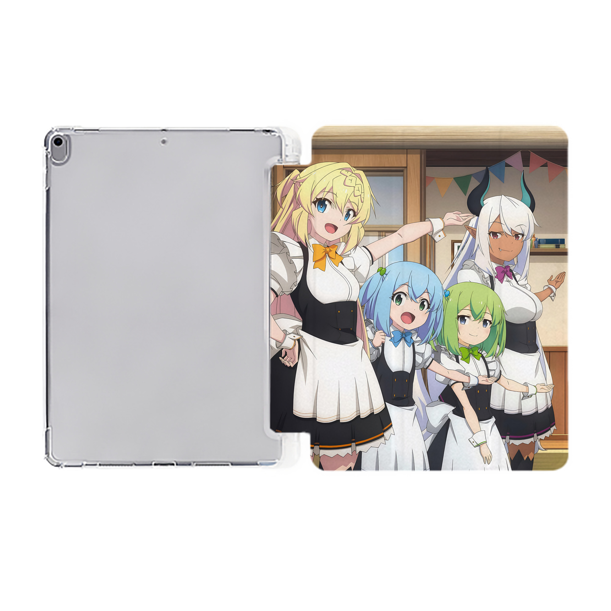 （画像用） 転スラ Regarding Reincarnated to Slime IPad ケース ペン収納付き 三つ折りスタンド PUレザー×シリコン 対応機種9.5/10.5/10.9インチ